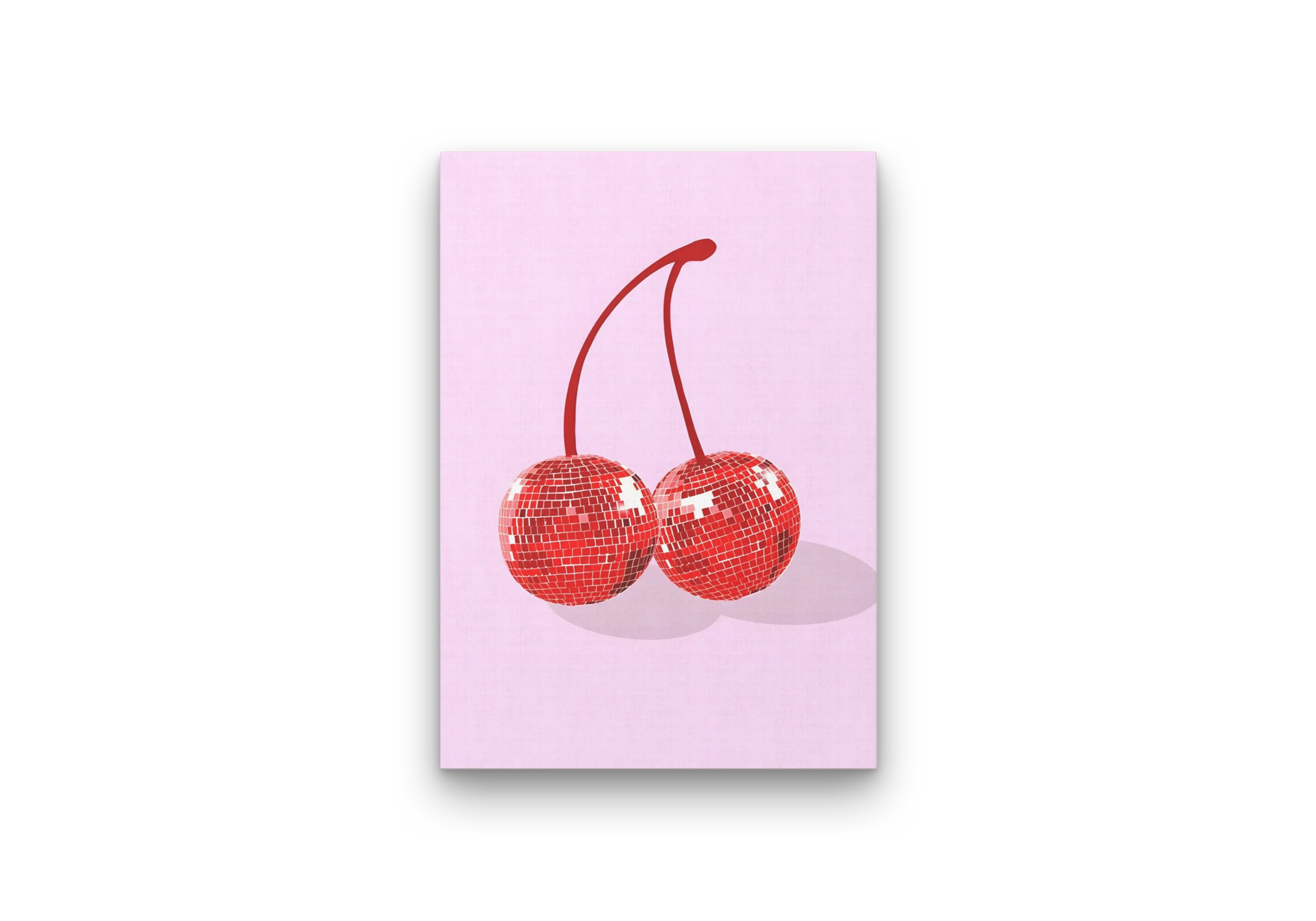 Disco Cherry Pop Art Wall Art Canvas Print for Modern Retro Décor