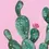 Thumbnail: Cactus Botanical Wall Art with Pink Background and Hand-Painted Style