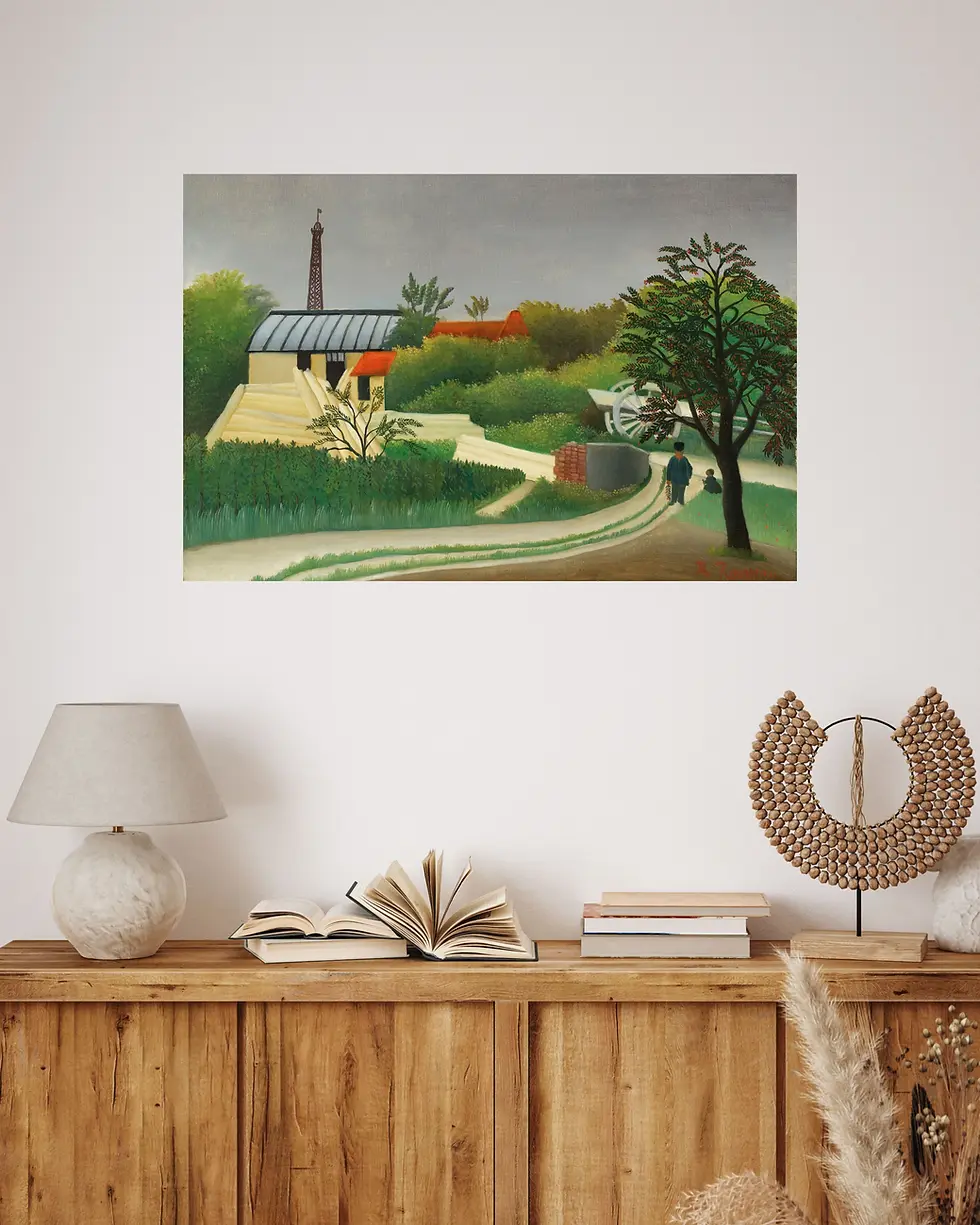 Thumbnail: The Sawmill Near Paris (After 1889) Landscape Painting – Henri Rousseau