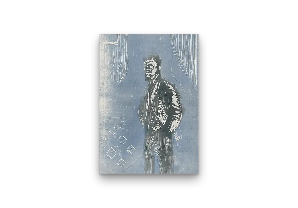 Thumbnail: Self-Portrait in Moonlight (1904–1906) Expressionist Wall Art Print