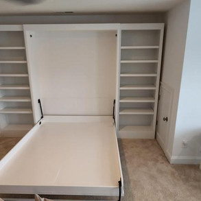 Murphy Bed with Shelving Towers