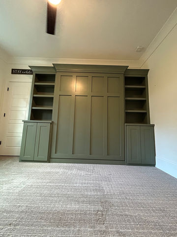 Custom Murphy Bed With Cabinets and Shelves
