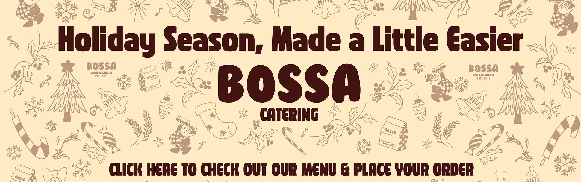 Christmas catering banner