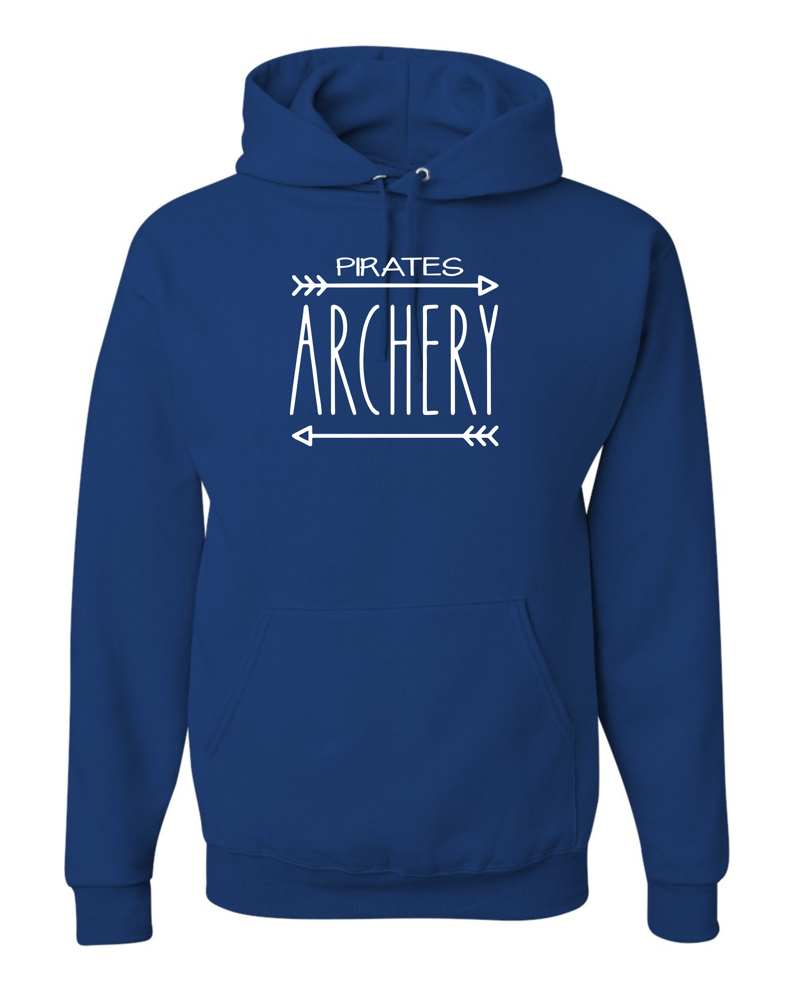 "Pirates Archery with Arrows" Adult Hooded Sweatshirt