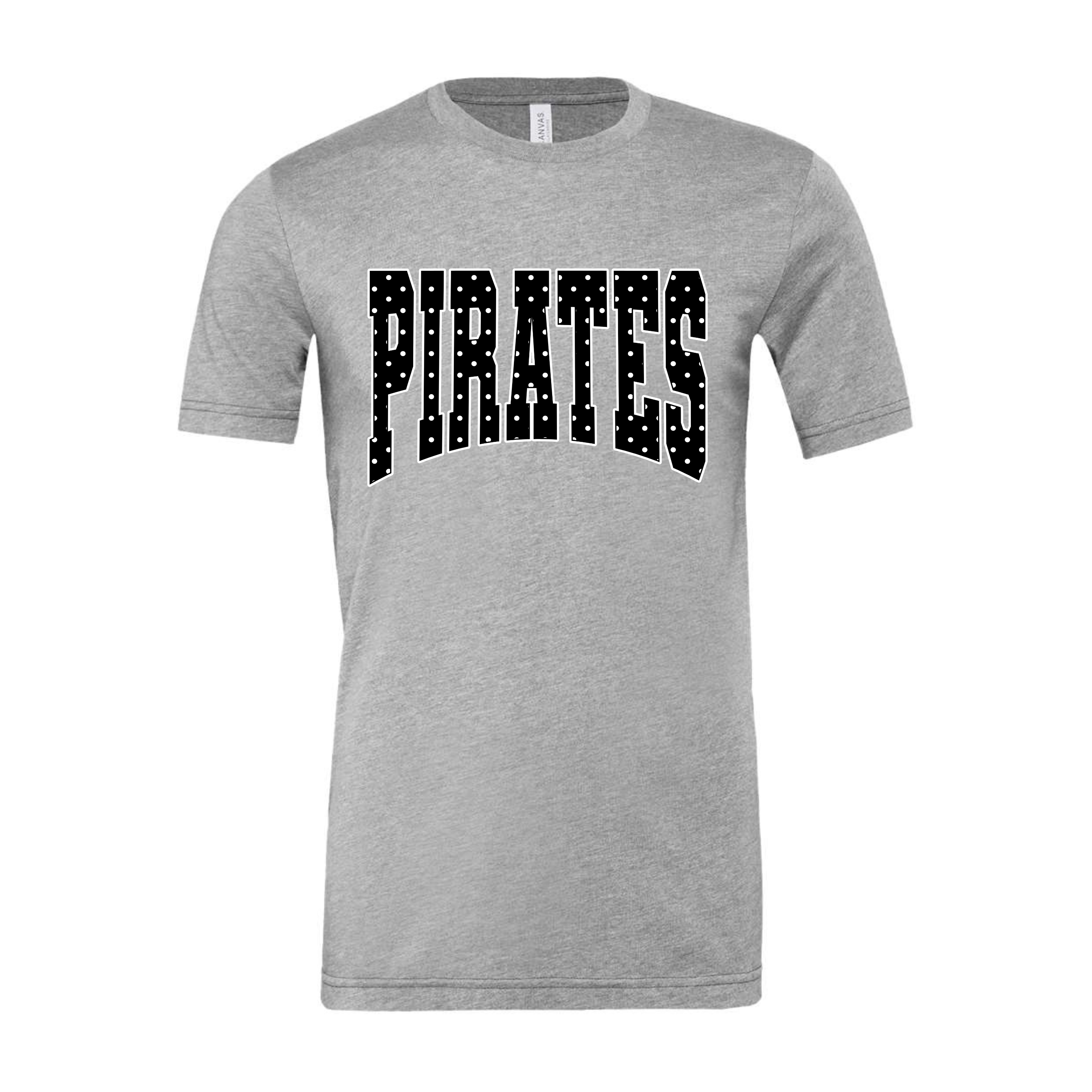 "Polka Dot Pirates Black" Youth Short Sleeve Tee