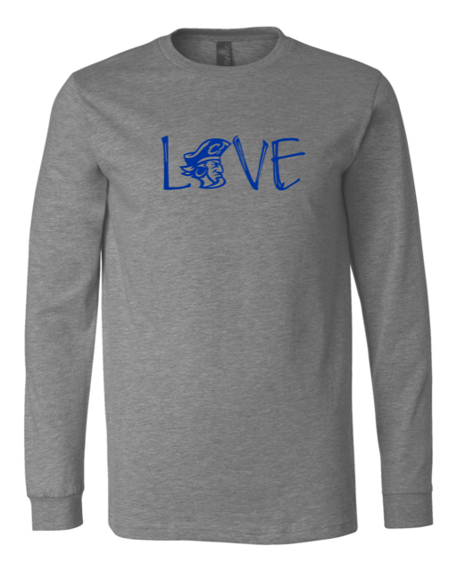 Thumbnail: "Pirate Head Love" Adult Long Sleeve Tee
