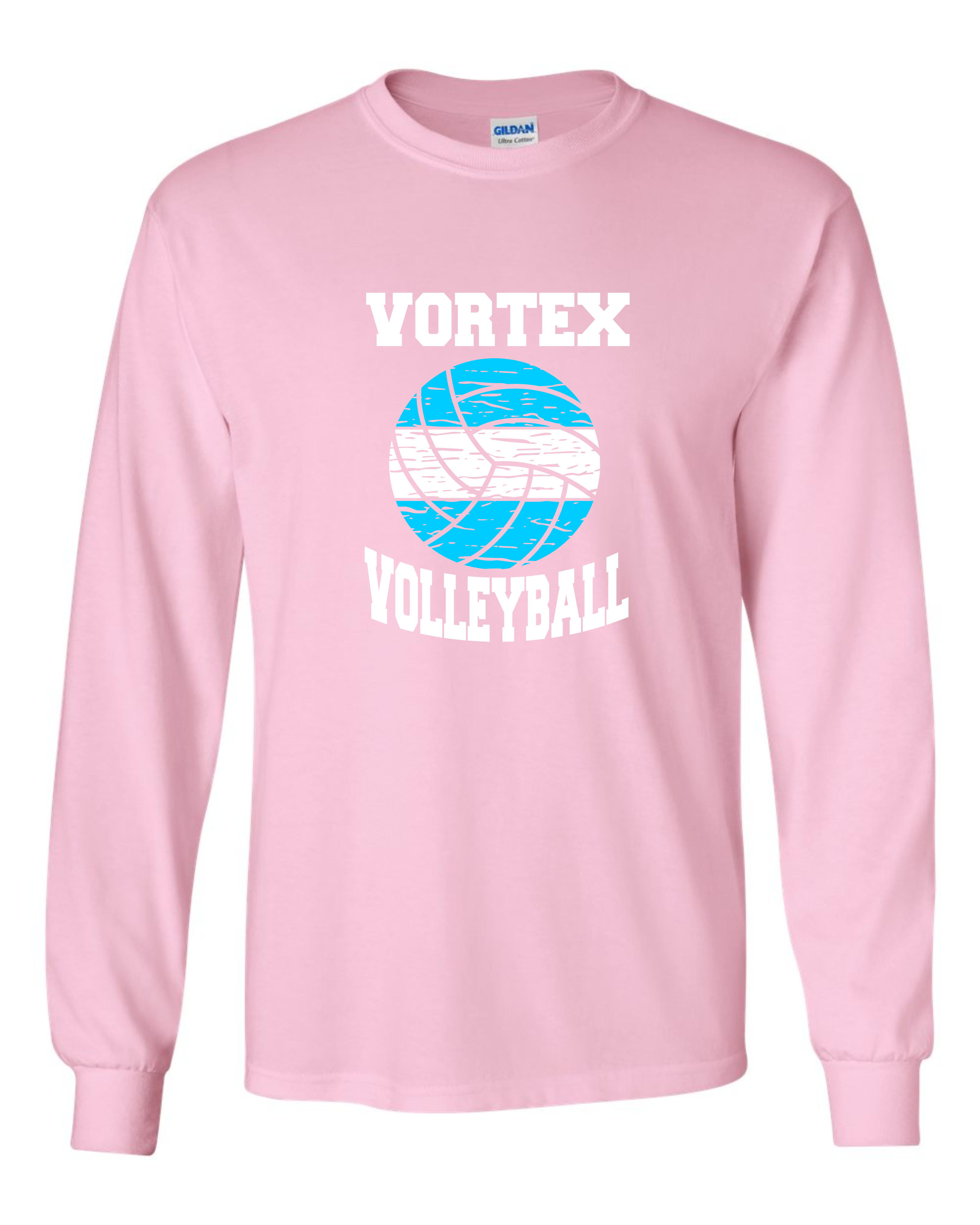 "Vortex Grunge Volleyball" Adult Long Sleeve Tee