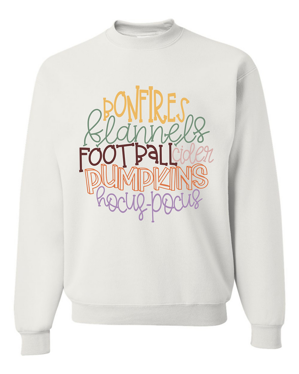 "Fall Words" Adult Crewneck Sweatshirt