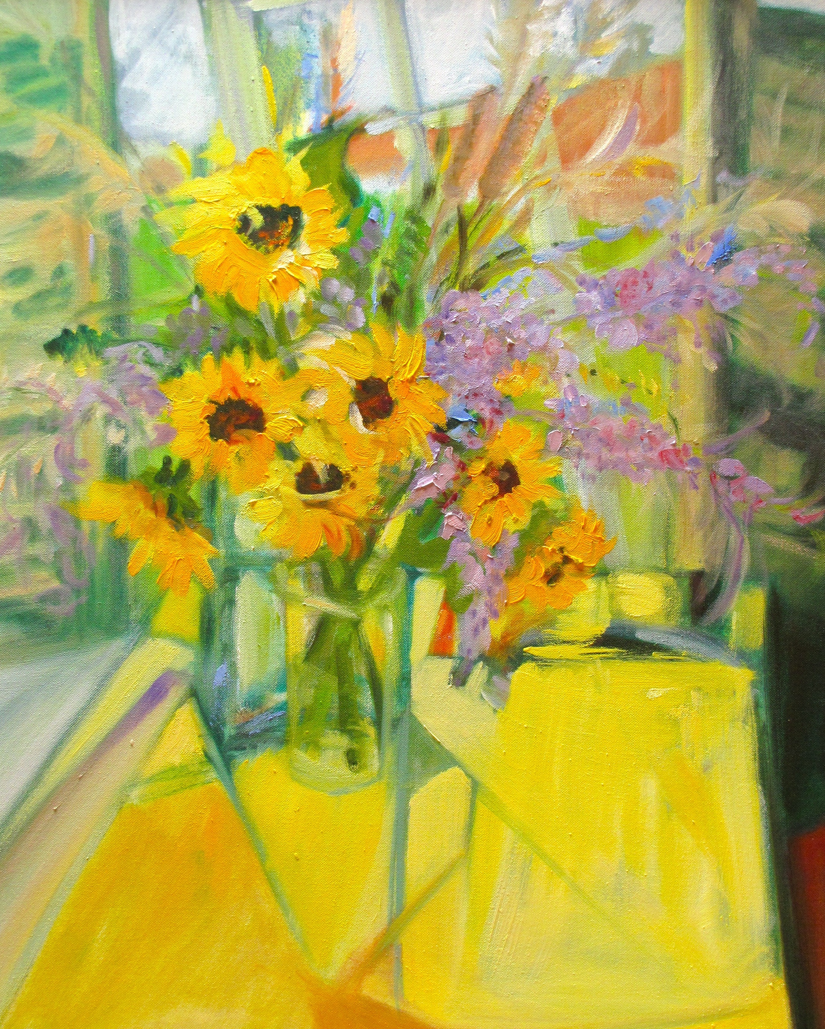 Sunflowers with a View