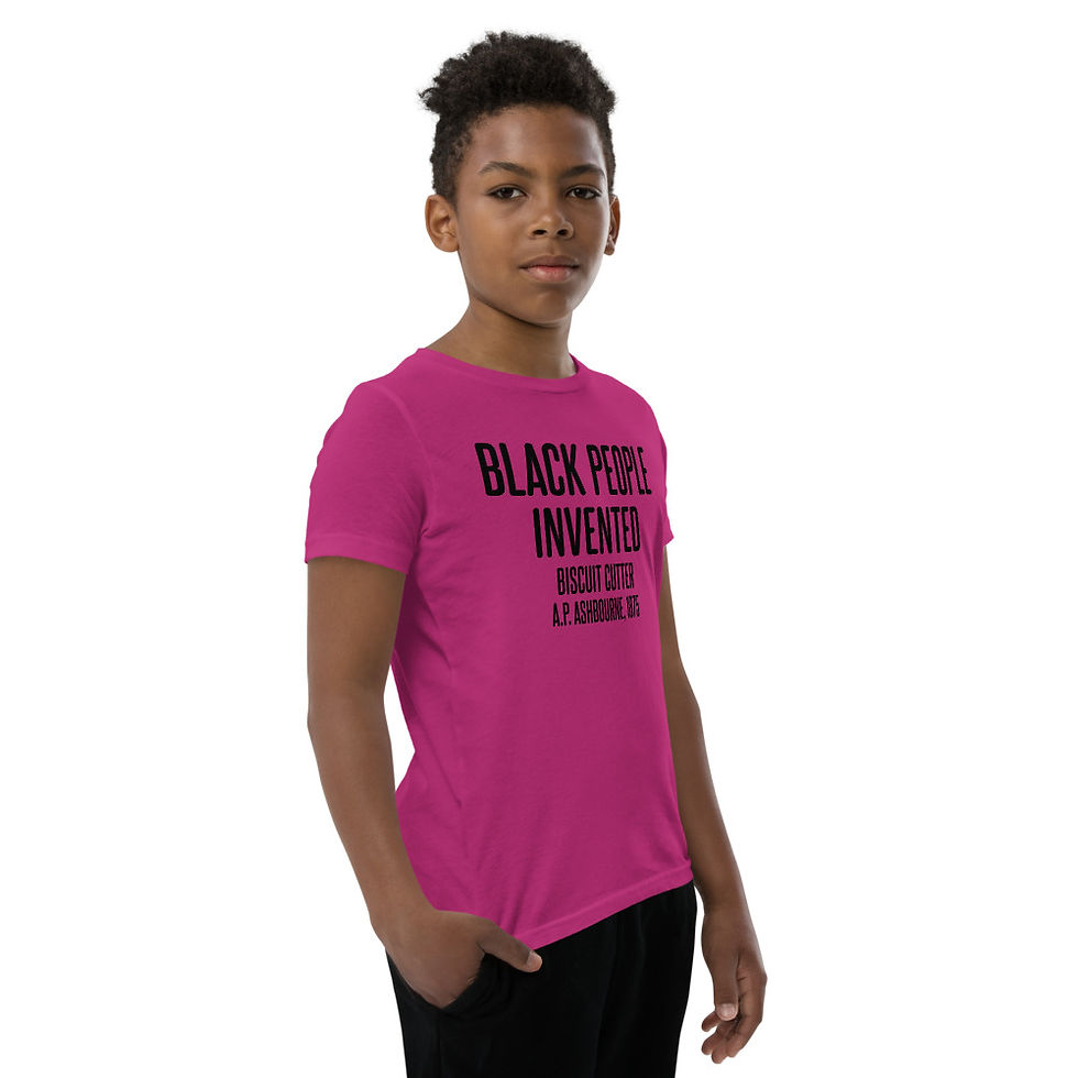 Thumbnail: Black People Invented the Biscuit Cutter Youth Short Sleeve T-Shirt