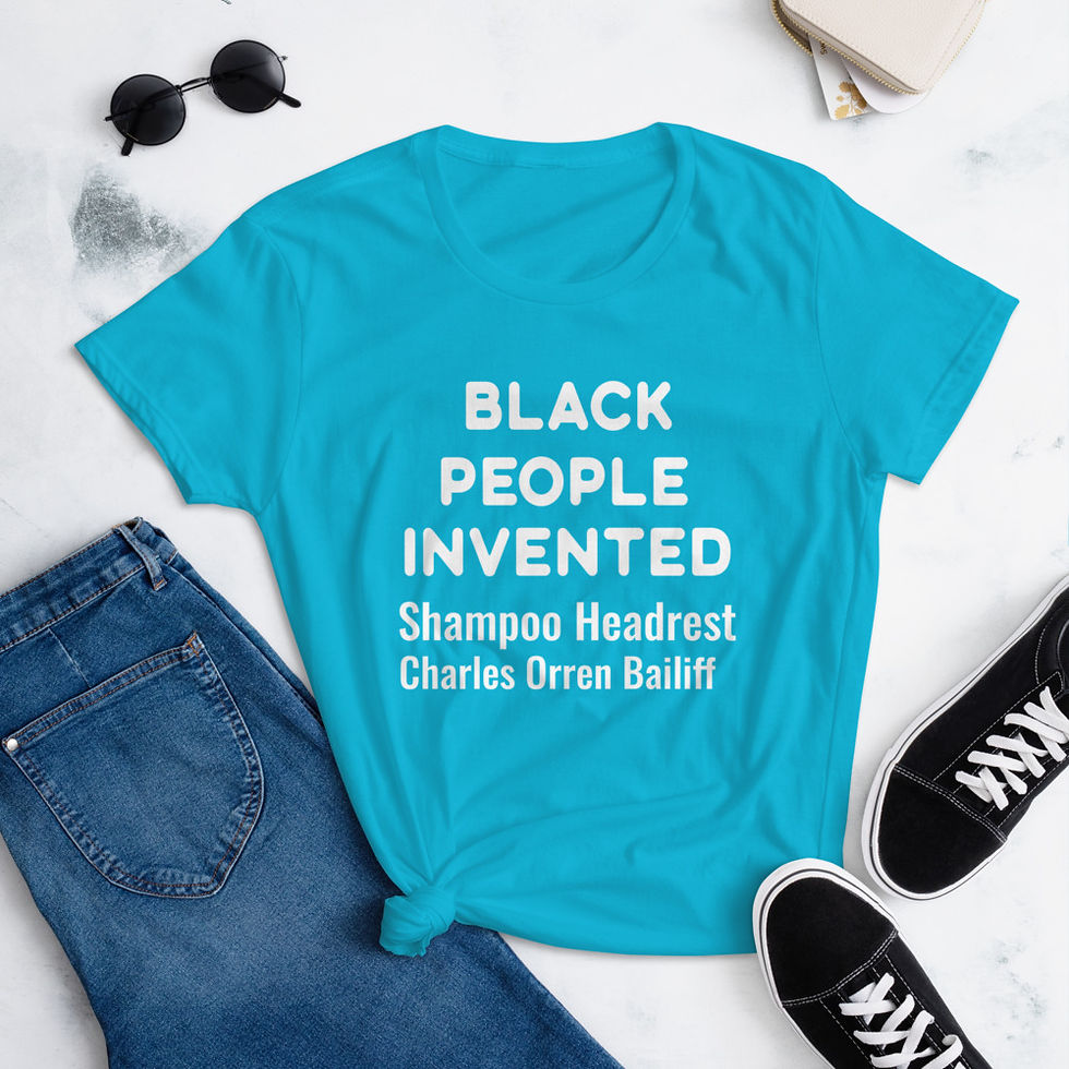 Thumbnail: Black People Invented Shampoo Headrest Women's short sleeve t-shirt