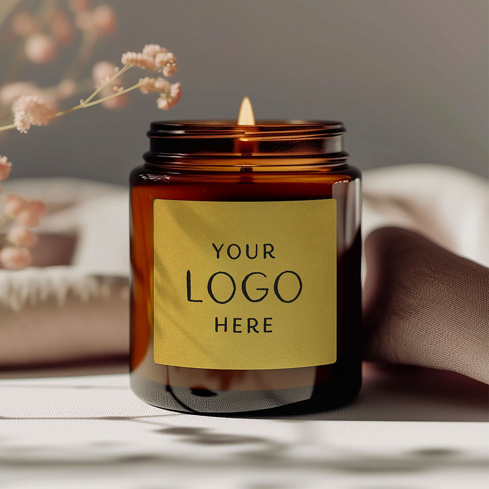 Thumbnail: Custom Logo Candle Jar Labels - Personalized Stickers for Candle Making