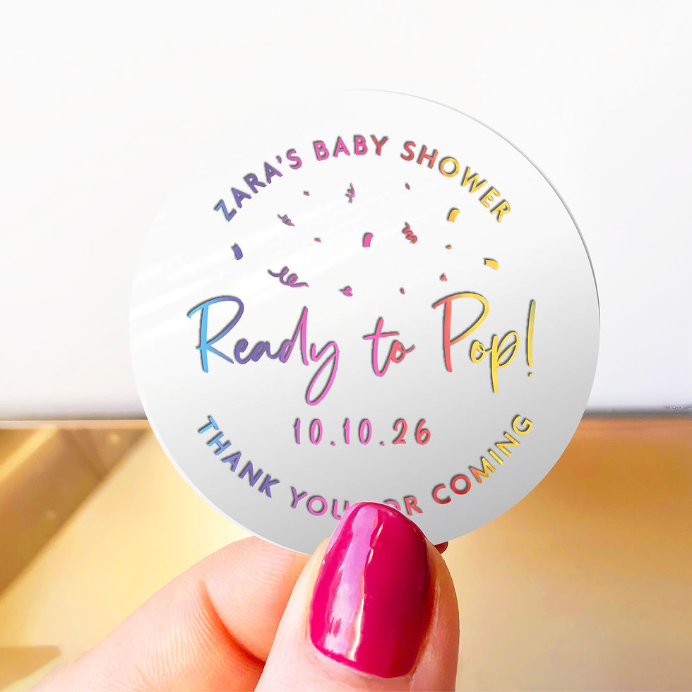 Thumbnail: Personalized Mini Baby Stickers, Kraft Thank You Stickers, Baby Theme la