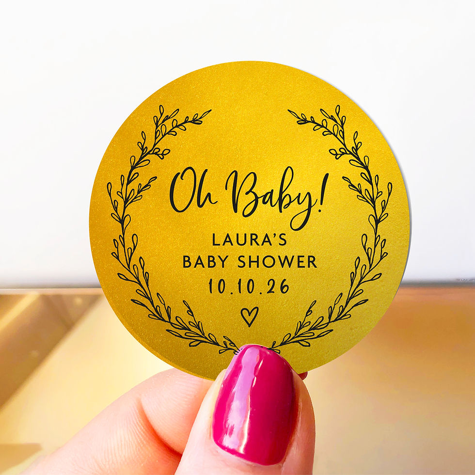 Thumbnail: Baby Shower Thank You Stickers, Round Favor Tags, Personalized Baby Shower Party