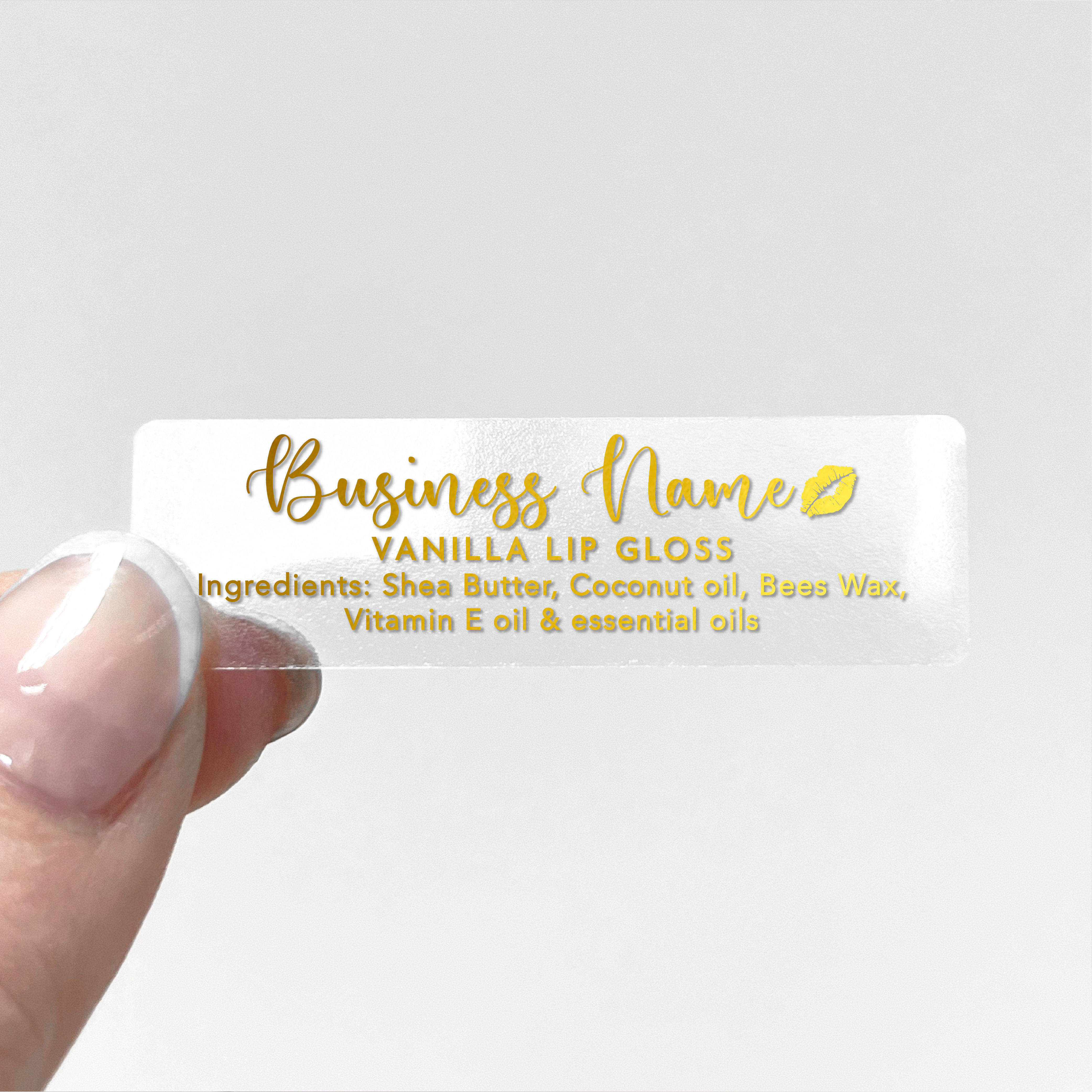 Custom Lip Gloss Stickers With Logo, Personalized Lip Gloss Tube Stickers, Lip