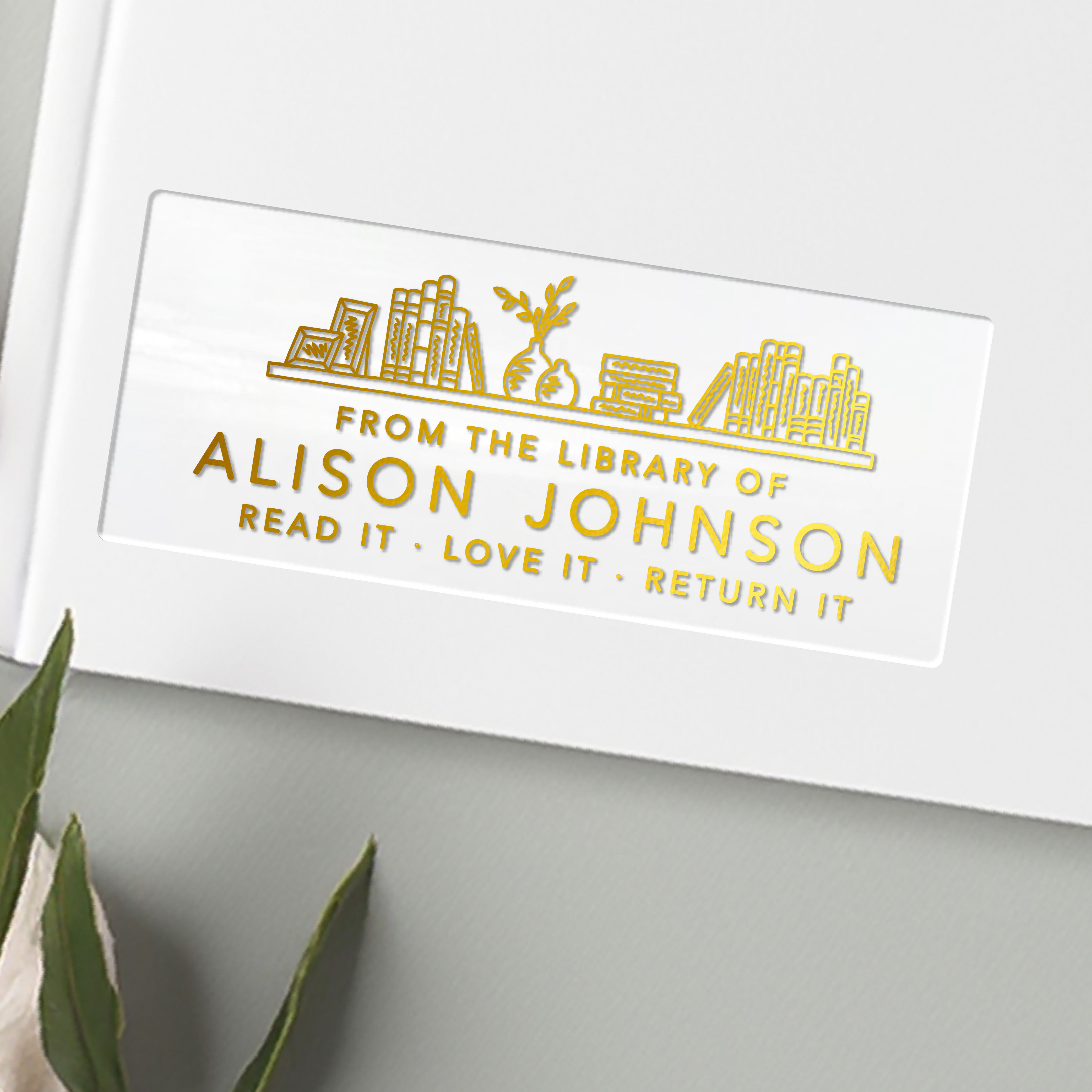 Personalized Teacher Gifts, Book Lover Stickers Labels, Custom Name Stickers