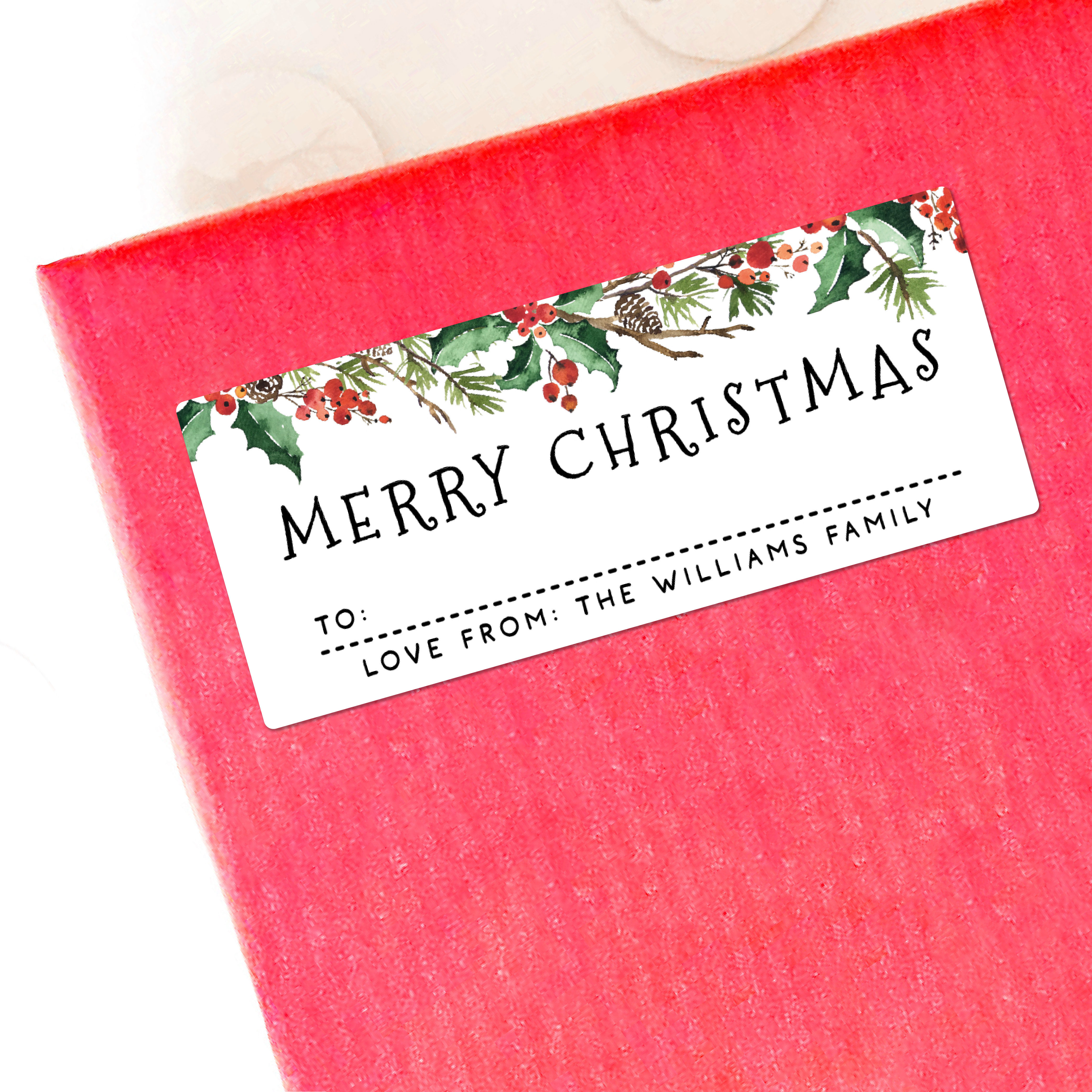 Personalised Xmas Stickers for Gifts, Custom Christmas Labels