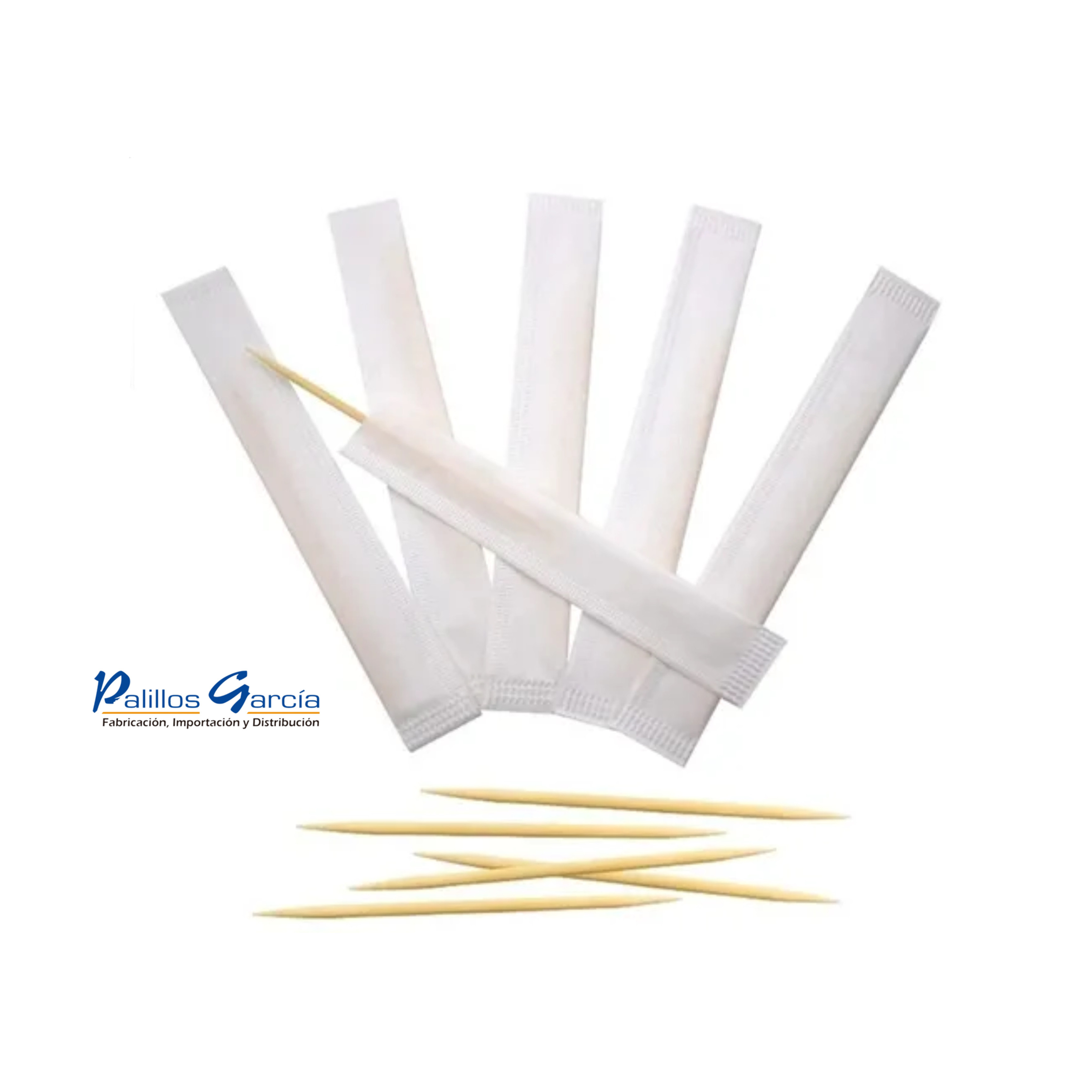 Palillo Dental estuchado individual en papel celofán y papel arroz