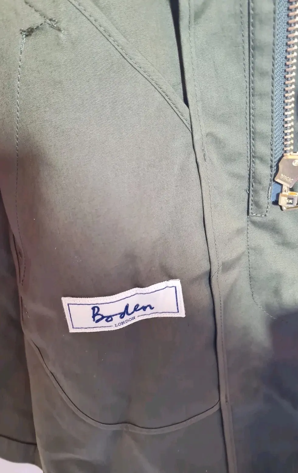 Thumbnail: BODEN Men’s Khaki Green Trench Coat Smart Office Size S Brand New C1
