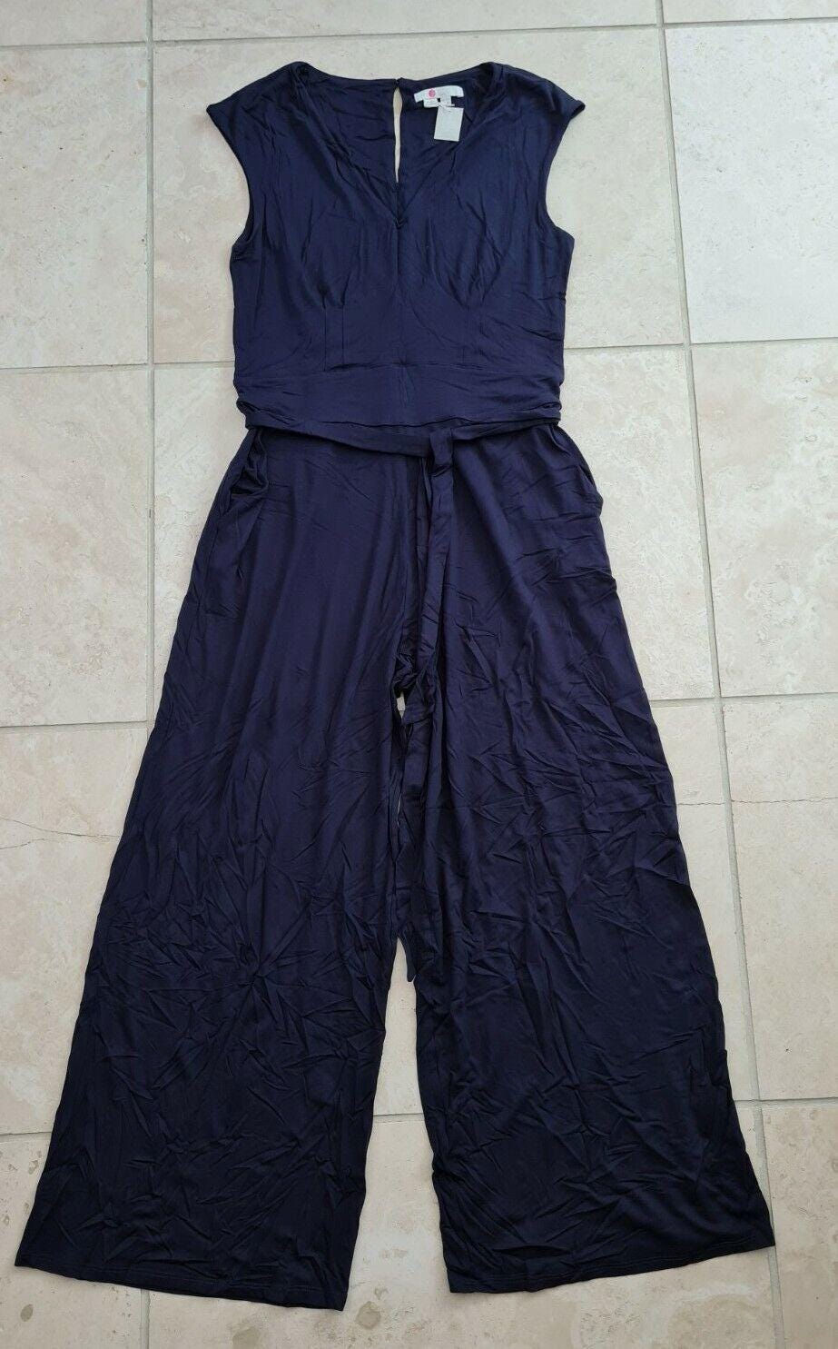 Thumbnail: Boden Corinne Jersey Jumpsuit Black Size Uk 6R J0643 Brand New P3
