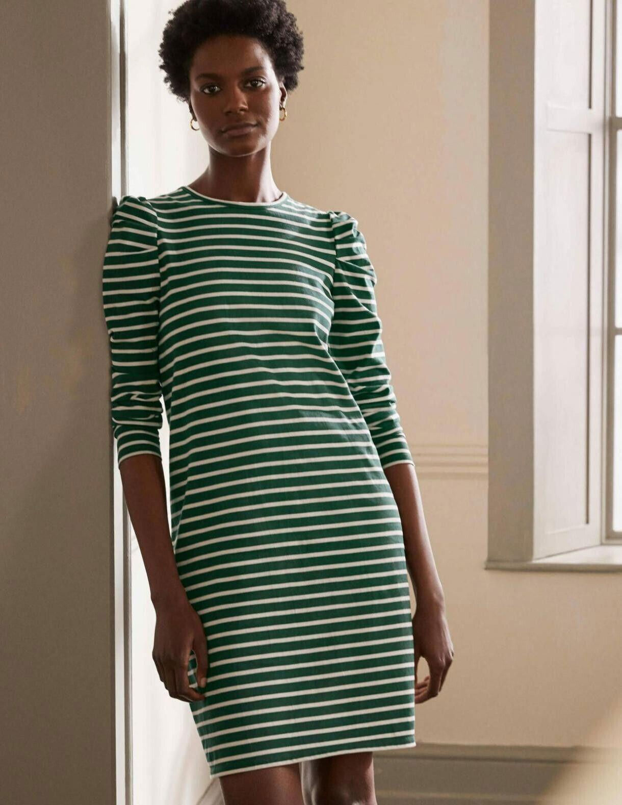Boden Imogen Sailor Dress Palm LeafIvory Size Uk 6R Brand New D0021 D25