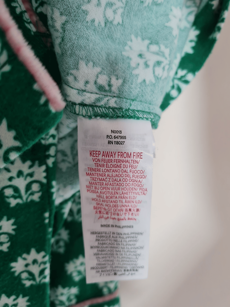Thumbnail: Boden Cosy checked Warm Pyjamas SET Green Size UK 10 Preloved A25