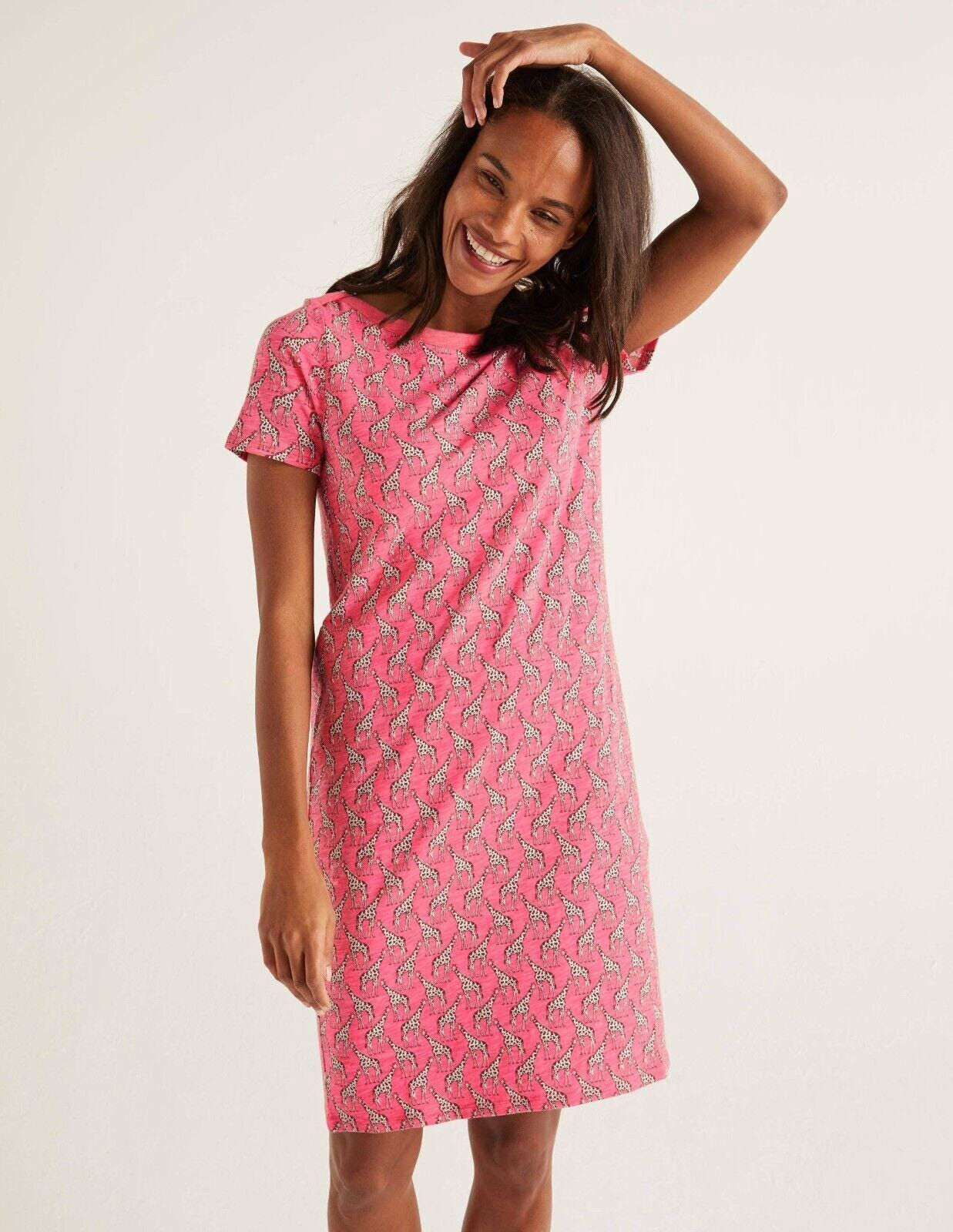 Boden Georgia Jersey T-Shirt Dress J0606 Size Uk 6L Brand New Sample D34
