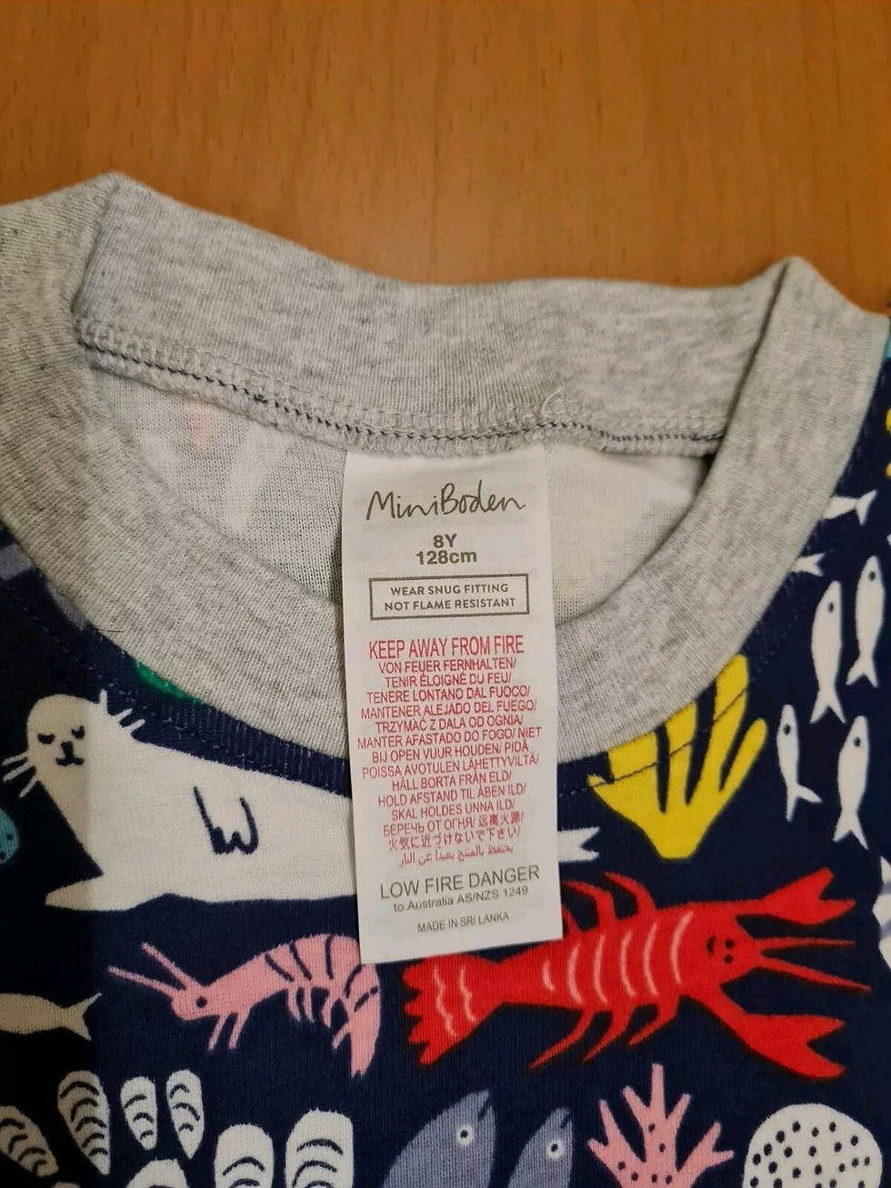 Thumbnail: MINI BODEN GIRLS SEA LIFE Cotton PYJAMA TOP AGE 8 YEARS BRAND NEW  G6