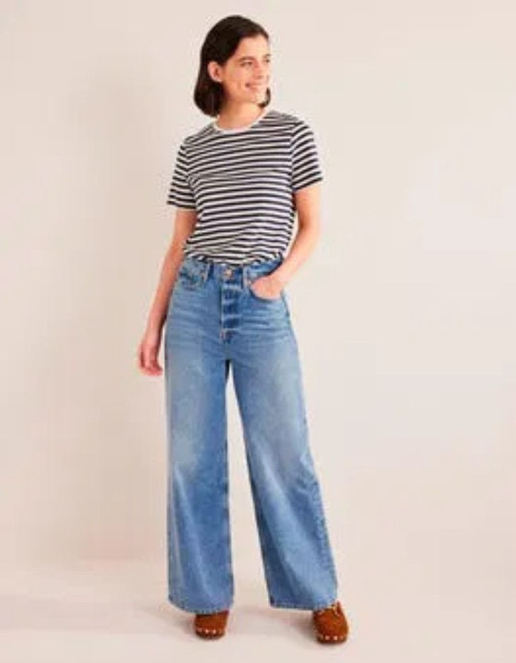 BODENSlouch Wide Leg JeansVintage DenimR0322 Size W26/L32 Brand New A17
