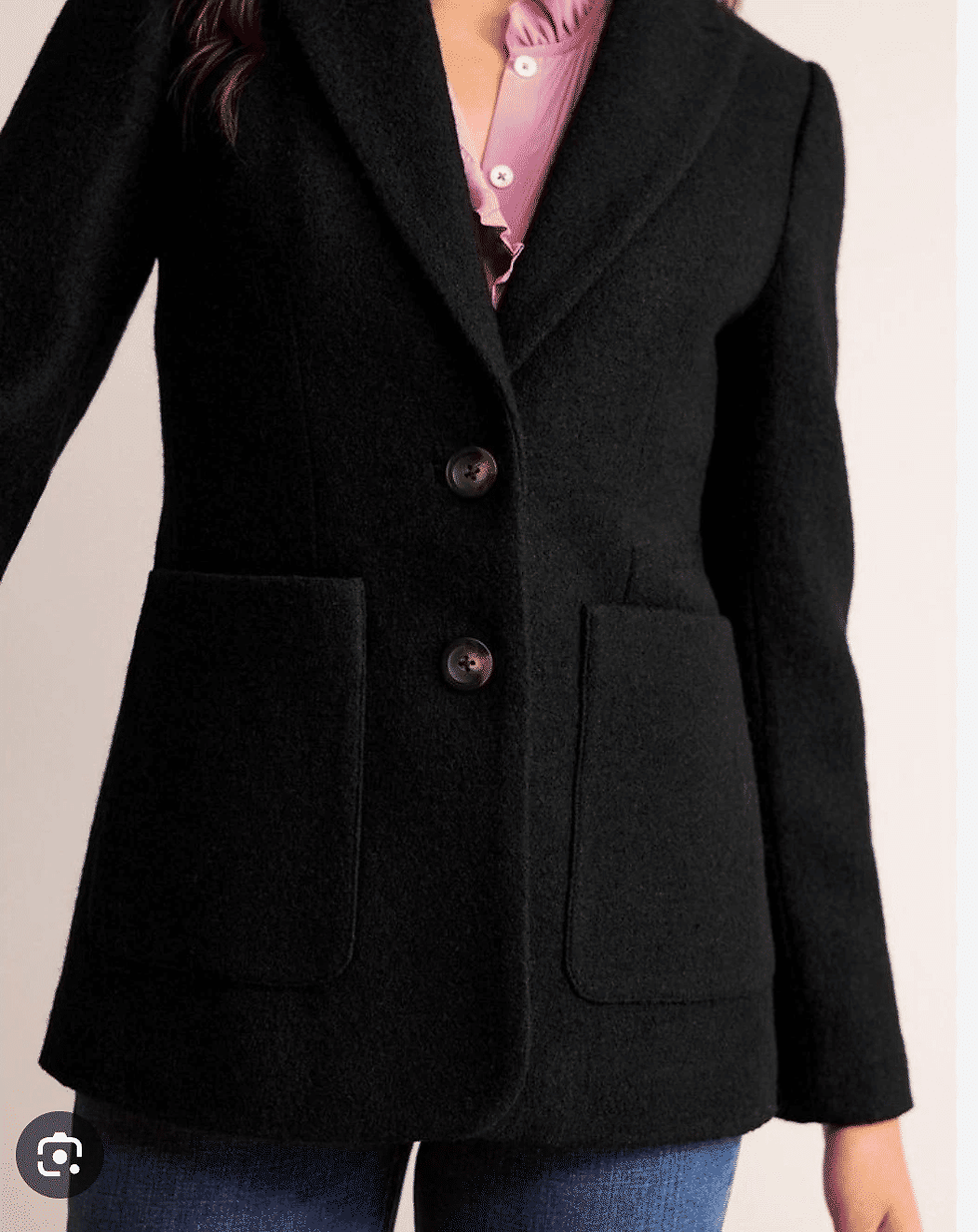 Thumbnail: BODEN The Marylebone Textured Blazer Black U0164 Size UK 18R Brand New A18