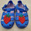 Thumbnail: Mini Boden Logo Jelly Shoes Surf Blue Strawberry Size 8.5-26 Brand New H5