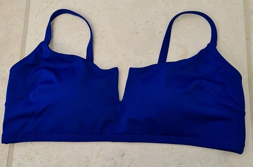 Thumbnail: Boden U-Bar Bikini Top Blue Size UK 18 Brand New SAMPLE B1