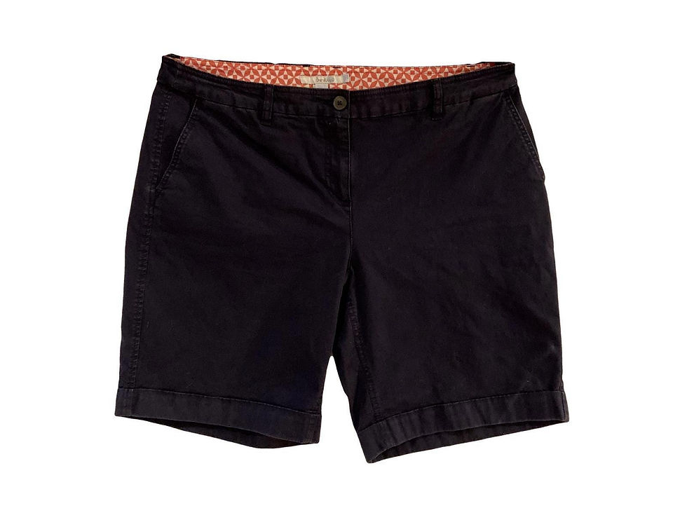 Thumbnail: Boden Ladies Navy Cotton Chino Shorts Size Uk 6 9" Wj043 Brand New