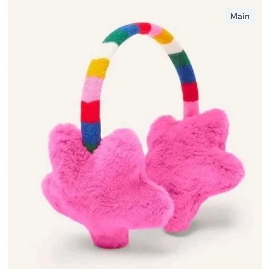 Mini Boden Girls Rainbow Star Ear Muffs One Size Brand New