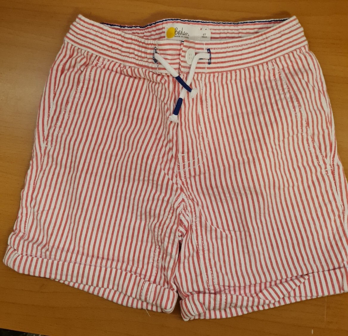 Mini Boden Boys STRIPED COTTON Shorts Age 5 YEARS BRAND NEW  G5