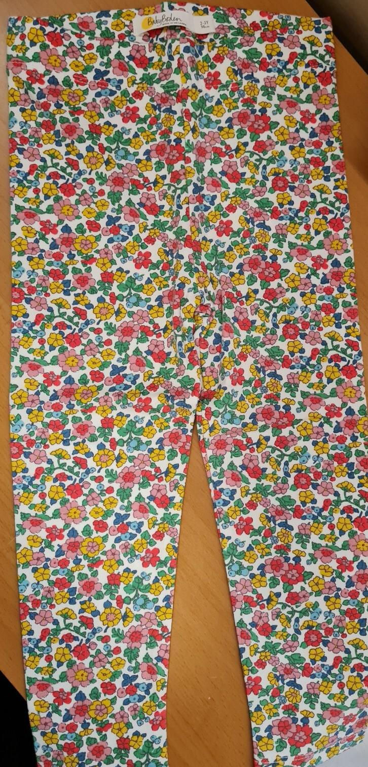 Thumbnail: MINI BODEN Twin Pack Leggings Multi Apple Blossom Floral age 2-3 Years NEW