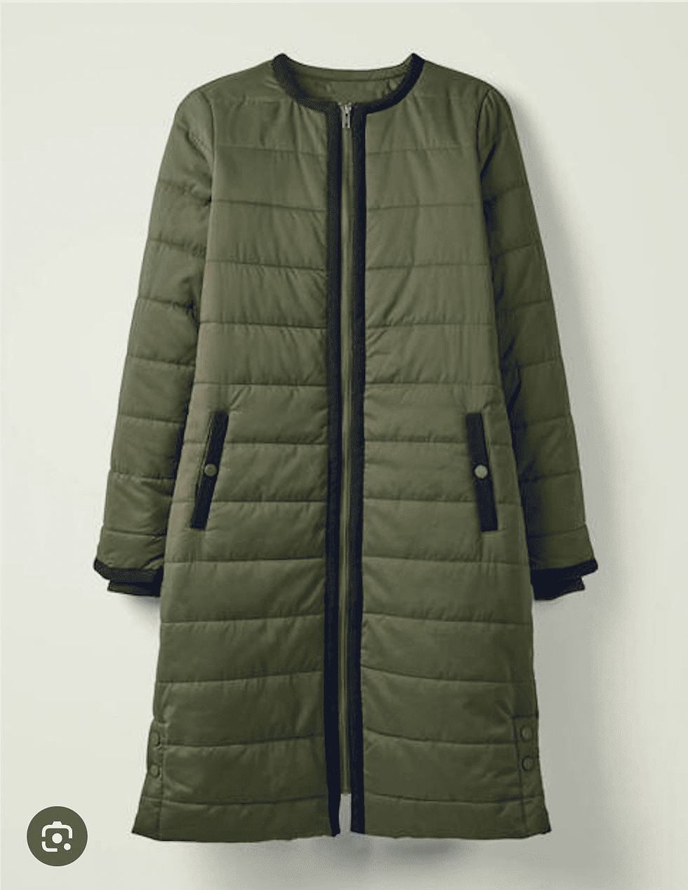 Thumbnail: BODEN Ladies Puffer Midi Jacket COAT Green SIZE UK 8 Preloved C1