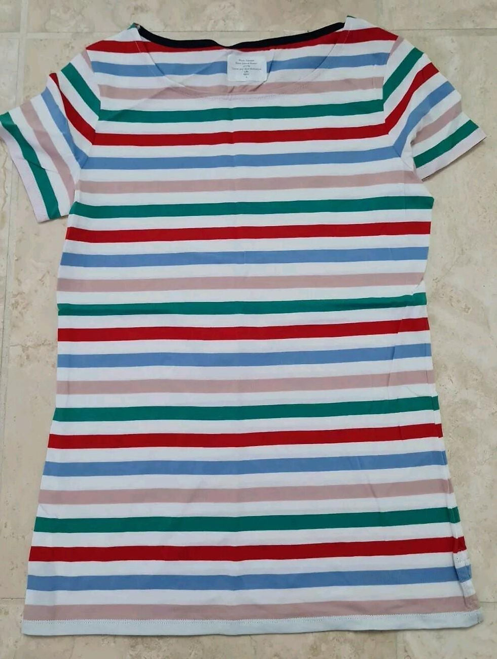 Boden Ladies Short Sleeve Breton T Shirt Size Uk 8 J0178 Brand New Sample T24