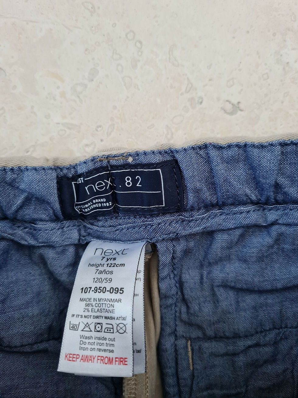 Thumbnail: NEXT Boys Cotton beige CHINO trousers size 7 years EXCELLENT CONDITION