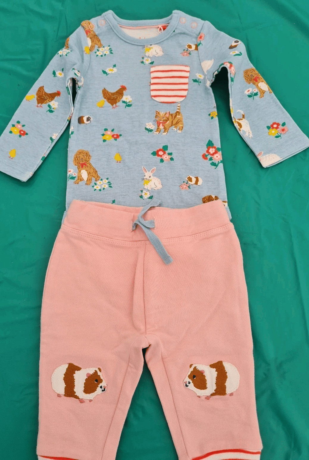 Mini Boden Baby Girls Guinea Pig Body & Leggings Set 0-3 Months Brand New