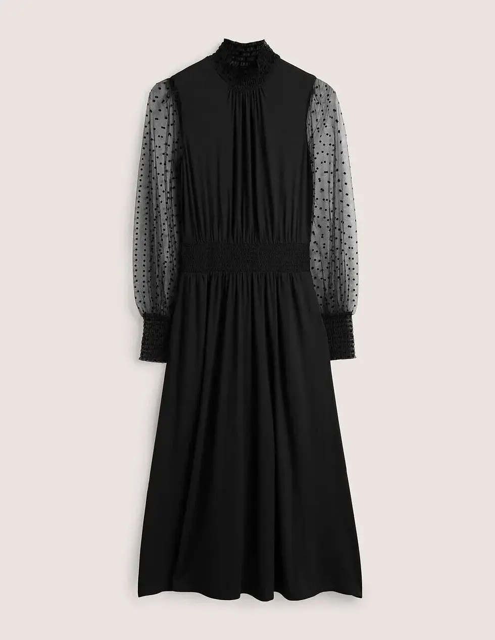 Thumbnail: BODEN Tulle Sleeve Midi Party Dress Black RRP £130 UK 14P D0360 BRAND NEW D45