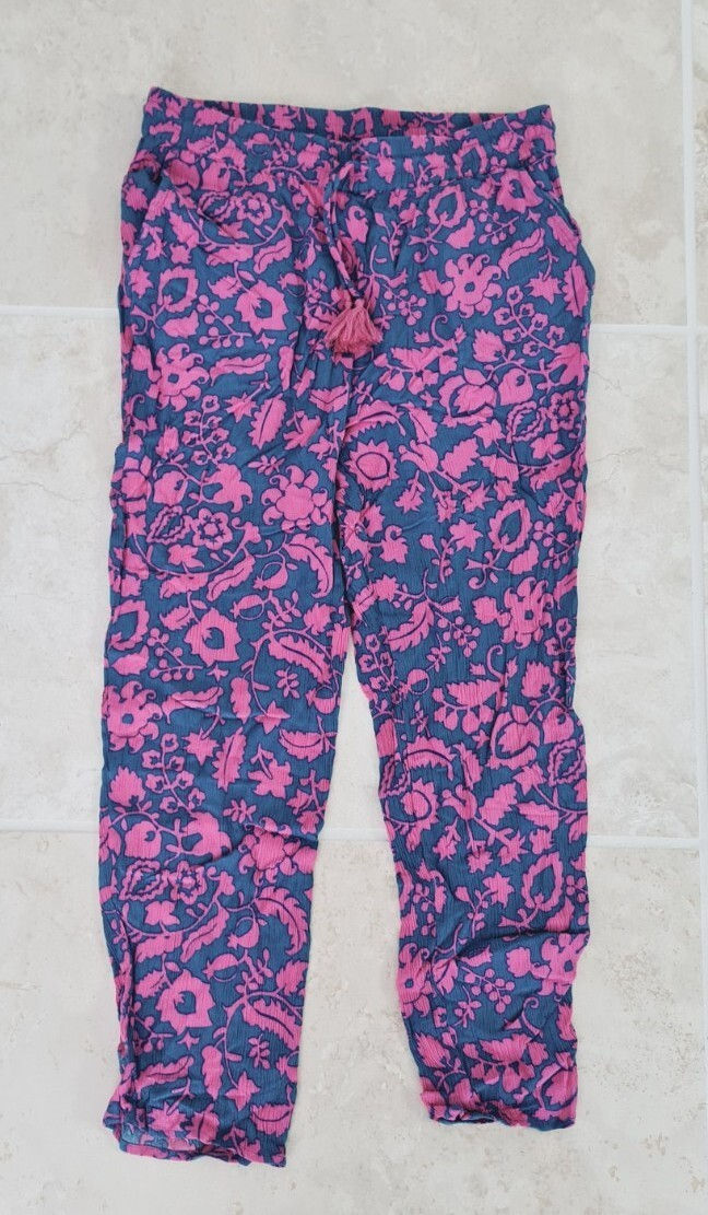 BODEN Bembridge Trousers FLORAL PINK Size UK 8P T0352 EXCELLENT CONDITION