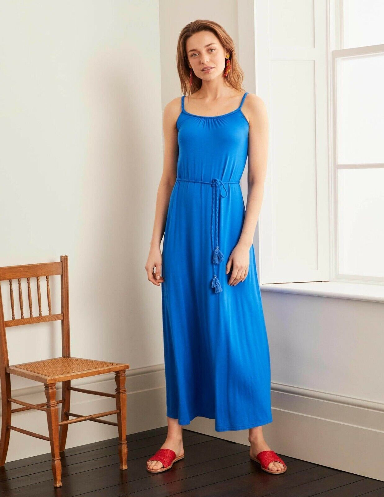 BODEN Louisa Jersey Maxi Dress Bold Blue J0673 RRP £70 SIZE UK 8R BRAND NEW D52