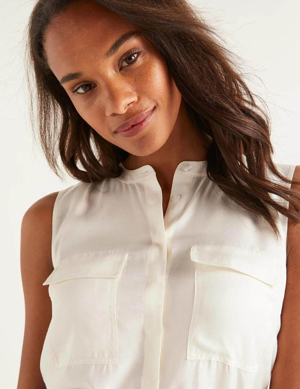 Thumbnail: Boden Petronella Top Ivory Size UK 8L W0532 Brand New Sample T4