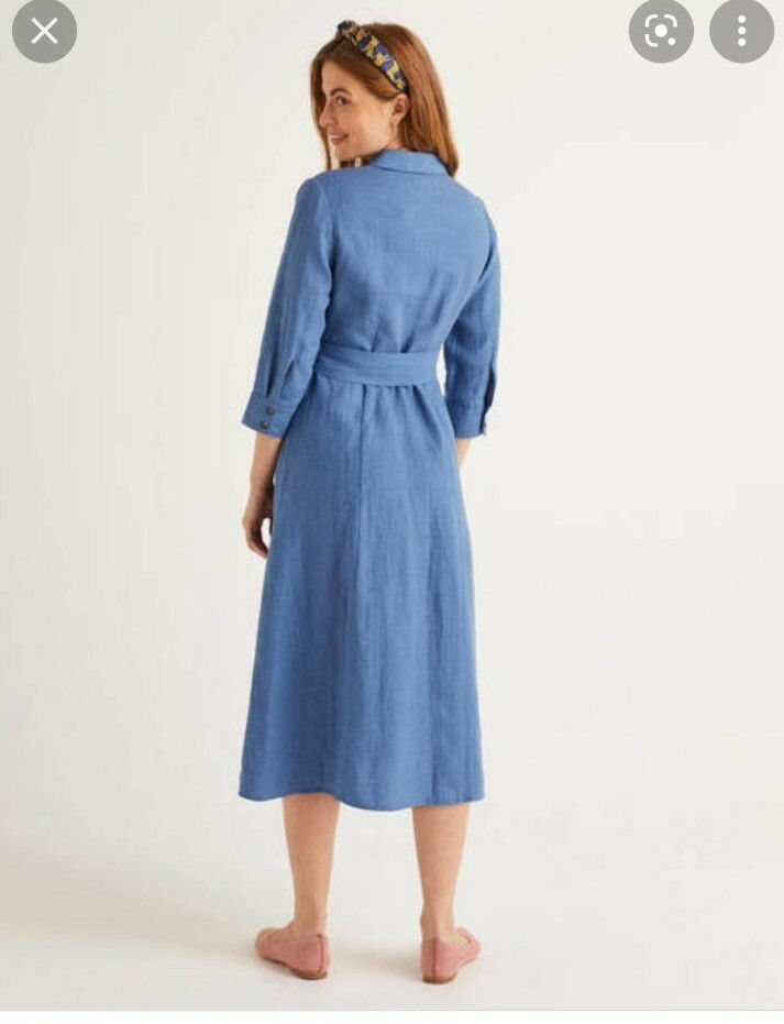 BODEN Otillie Shirt Dress DENIM BLUE RRP £110SIZE UK 6R BRAND NEW W0634 D52