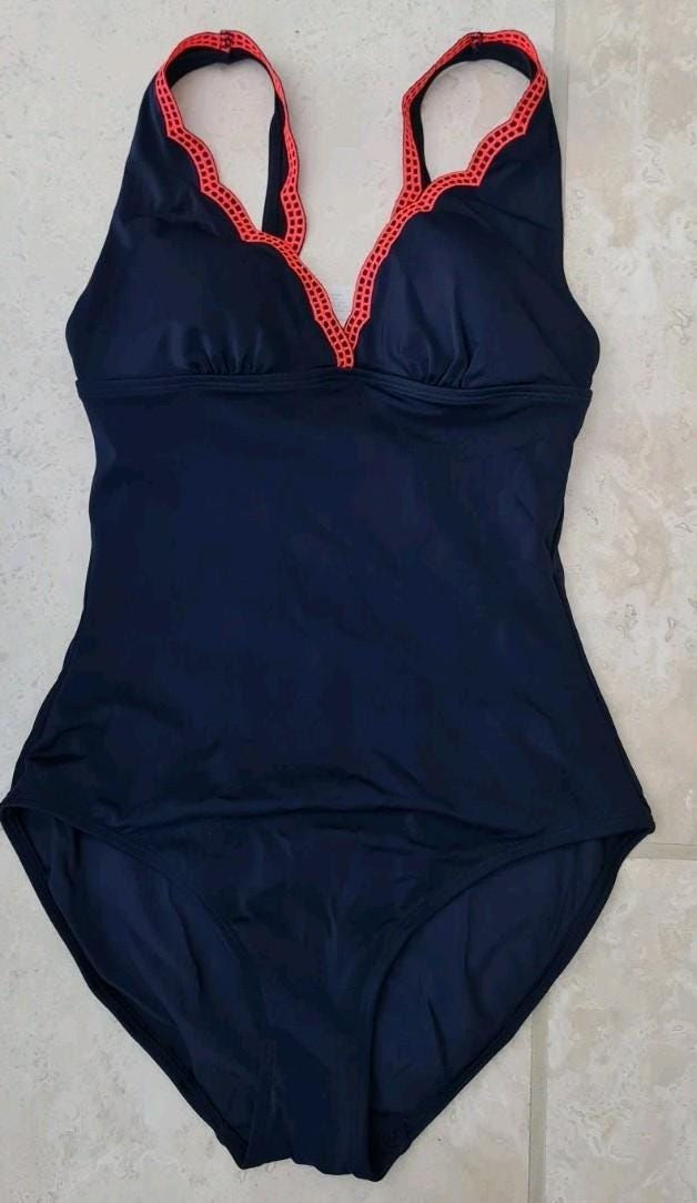 Thumbnail: Boden Ladies Corfu Swimsuit Black Size UK 8 S0049 Brand New B2