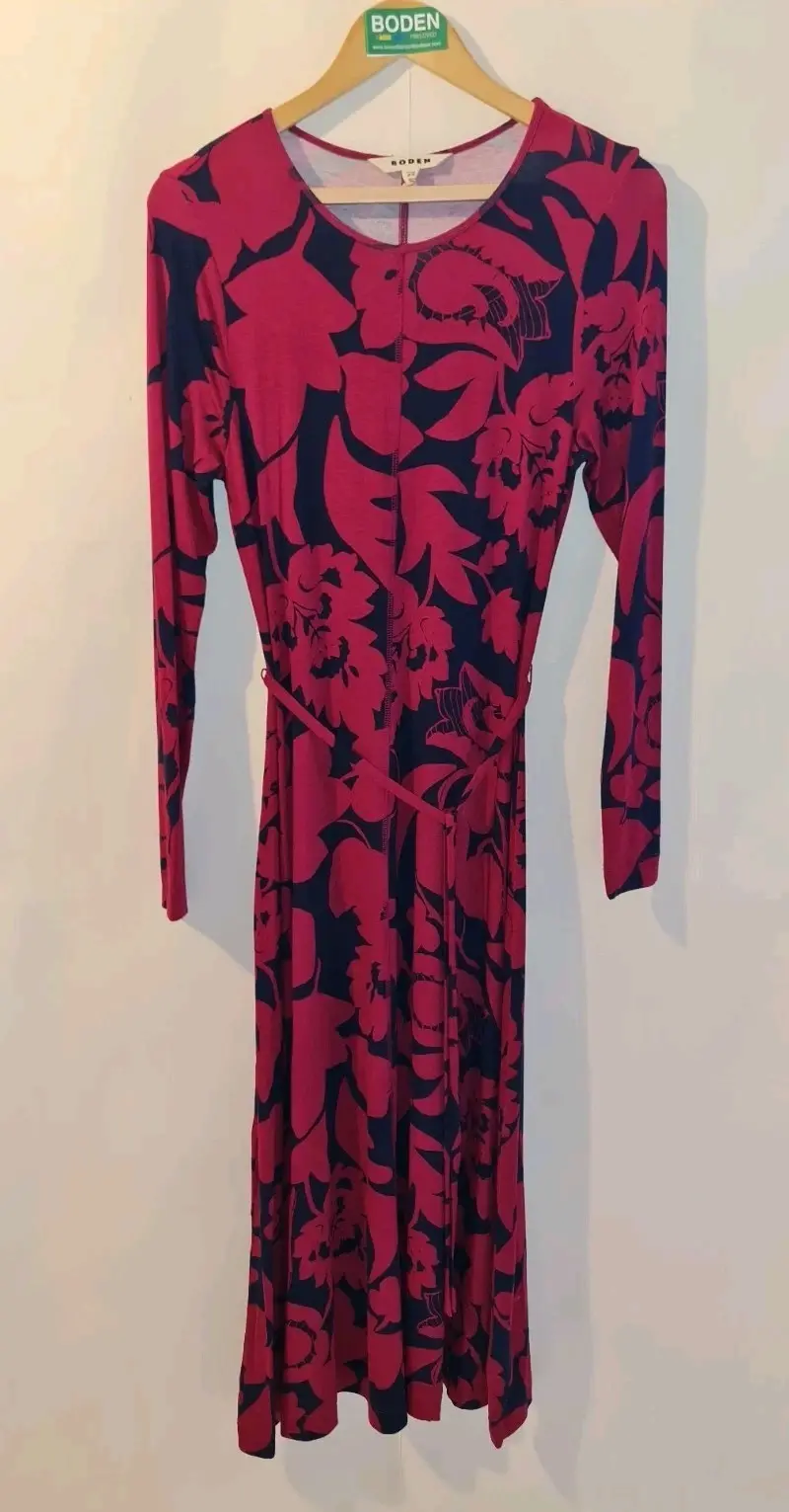 Thumbnail: BODEN Lucy Jersey Midi Dress D0779 Size UK 10R  A3