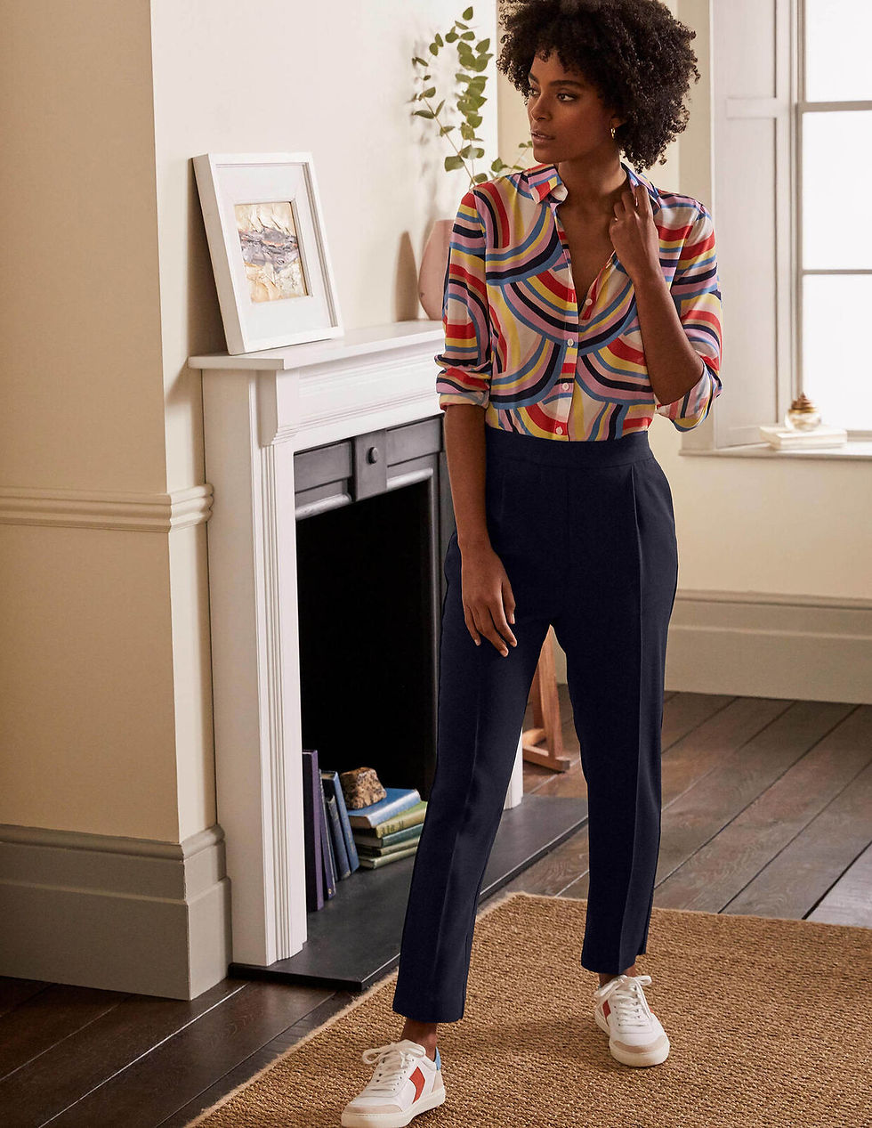 Thumbnail: Boden BLACK Albemarle Pull On Trousers SIZE UK 12P Brand New T0729 A8