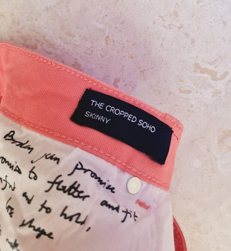 Thumbnail: Boden The Cropped Soho Skinny Orange T0115 Jeans Uk 12R Excellent Condition