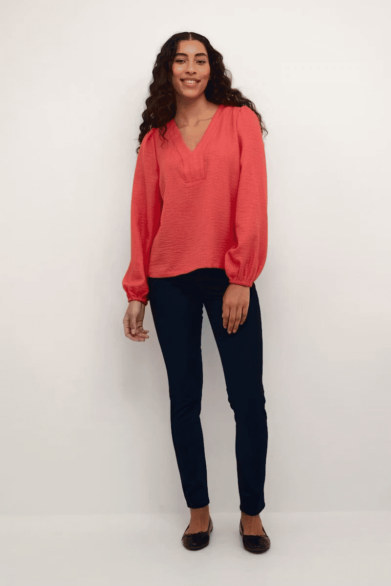 Thumbnail: Kaffe Ladies KAelise Blouse CORAL SIZE UK 8 BRAND NEW